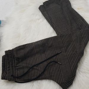 A NEW DAY drawstring Brown tone ankle cropped  pants , SMALL